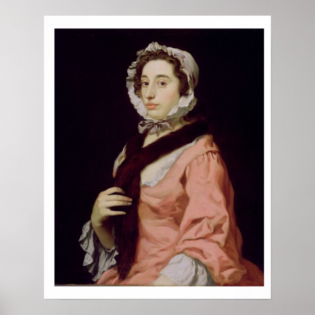 Eine unbekannte Frau namens Peg Woffington (Öl auf Poster (Vorne)