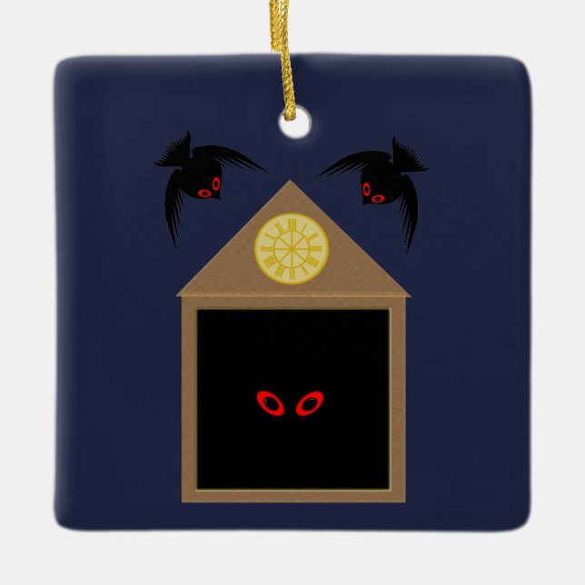 Eine Unfreundlichkeit von Ravens Halloween Keramikornament (Vorderseite)