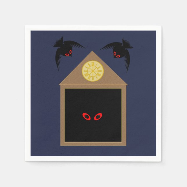 Eine Unfreundlichkeit von Ravens Halloween Serviette (Vorderseite)