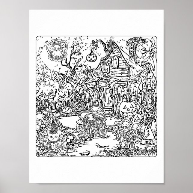 Eine unheimlich schöne Halloween-Szene Poster (Vorne)