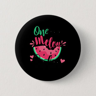 Eine unter vielen Melonen Schwester Sommer Geburts Button