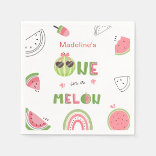 Eine unter vielen Wassermelonen Geburtstag für ein Serviette