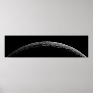 Eine unwirkliche Landschaft des Saturns Mond Poster