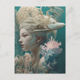 Eine uralte Meeresgöttin Postkarte