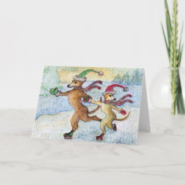 Eine Urlaubstradition - Skaten Feiertagskarte