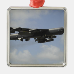 Eine US-Luftwaffe B-52 Stratofestung im Flugzeug Silbernes Ornament