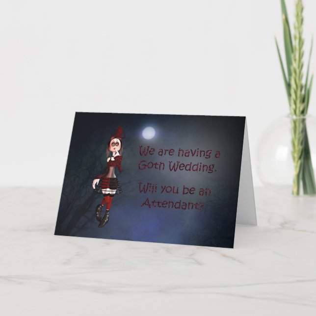 Eine Vampirkarte für eine Betreuungsanfrage Einladung (Vorderseite)