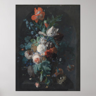 Eine Vase mit Blume von Jan van Huysum Poster