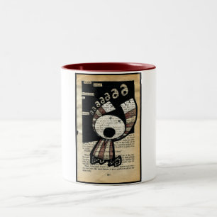 Eine verärgerte Ruhe… Das Keks-Fass Zweifarbige Tasse