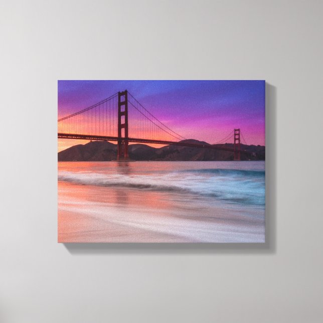 Eine Vereinnahmung der Goldenen Gate Bridge in San Leinwanddruck (Vorderseite)
