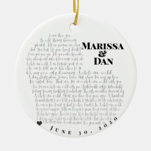 Eine Verlobung der gesamten neuen Liebe Keramik Ornament