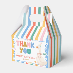 Eine verrückte Gans gestreifte Geburtstags Favorit Geschenkschachtel