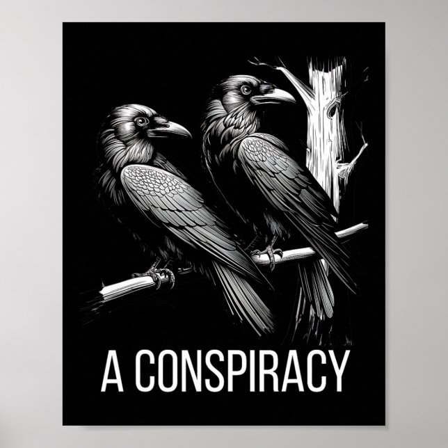 Eine Verschwörung der roten gotischen, raven dunkl Poster (Vorne)