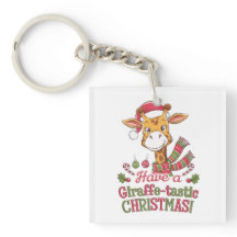 Eine verspielte Weihnachtsgiraffe