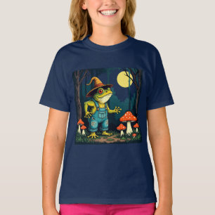 Eine vertraute Krötenhexe beim nächtlichen Sammeln T-Shirt