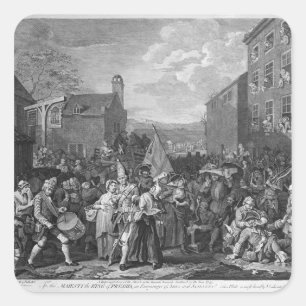 Eine Vertretung des März der Garden Quadratischer Aufkleber