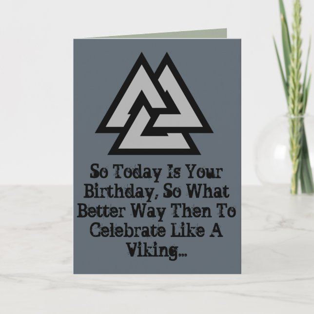 EINE VIKING BIRTHDAY CARD!!! KARTE (Vorderseite)