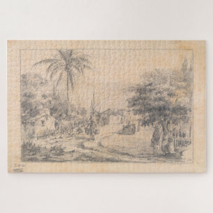 Eine Village Street, Venezuela Caracas by Pissarro Puzzle