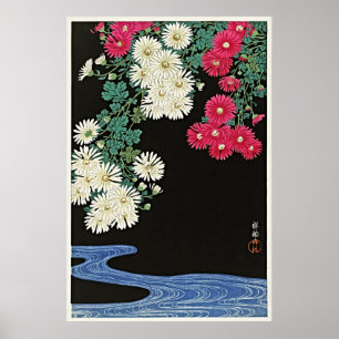 Eine Vintage Eleganz - Chrysanthemums von Ohara Ko Poster