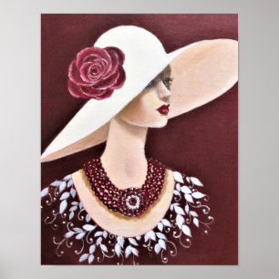 Eine Vintage Gesellschafts-Dame Poster