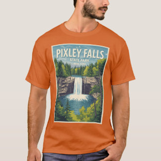 Eine Vintage-Illustration des Piley Falls State Pa T-Shirt