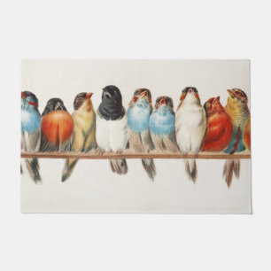 Eine Vintage Illustration über Vögel, 1880 Fußmatte