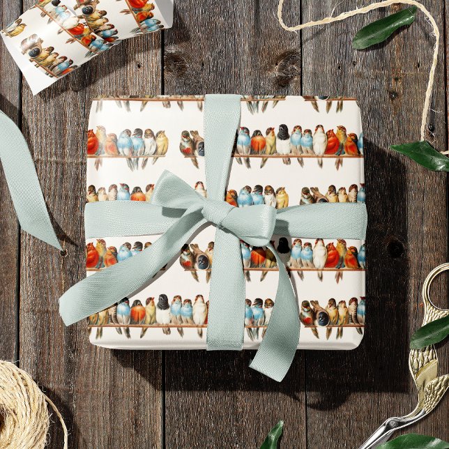 Eine Vintage Illustration über Vögel, 1880 Geschenkpapier (Von Creator hochgeladen)