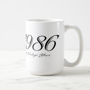 Eine Vintage Jahr-Tasse 1986 Tasse
