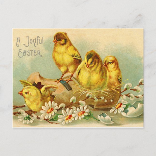 Eine Vintage Postkarte für Ostern (Vorderseite)