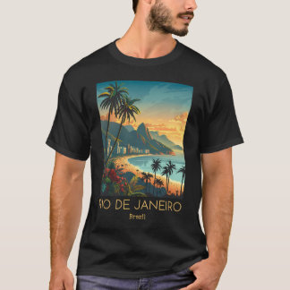Eine Vintage-Reise-Illustration von Rio de Janeiro T-Shirt