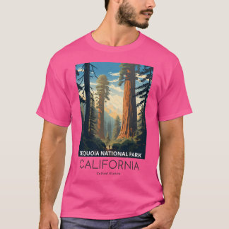 Eine Vintage-Reise-Illustration von Sequoia Nation T-Shirt