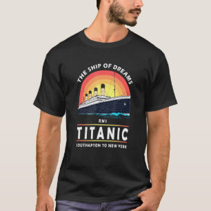 Eine Vintage Reise mit dem Schiff Titanic von 1912 T-Shirt