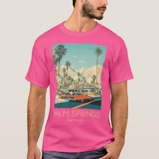 Eine Vintage-Reiseillustration von Palm Springs -  T-Shirt