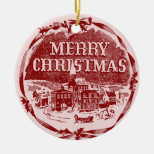 Eine Vintage Weihnachtsverzierung Keramikornament