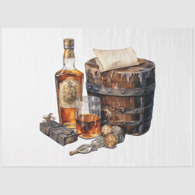 Eine Vintage Whiskey-Design-Serie 13 Seidenpapier (Vorderseite)