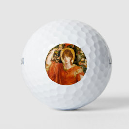 Eine Vision von Fiametta (Rothaarfrau) (Rosetti) Golfball