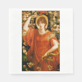 Eine Vision von Fiametta (Rothaarfrau) (Rosetti) Serviette