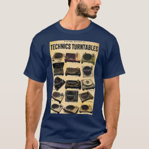 Eine visuelle Geschichte der Technics-Plattenspiel T-Shirt