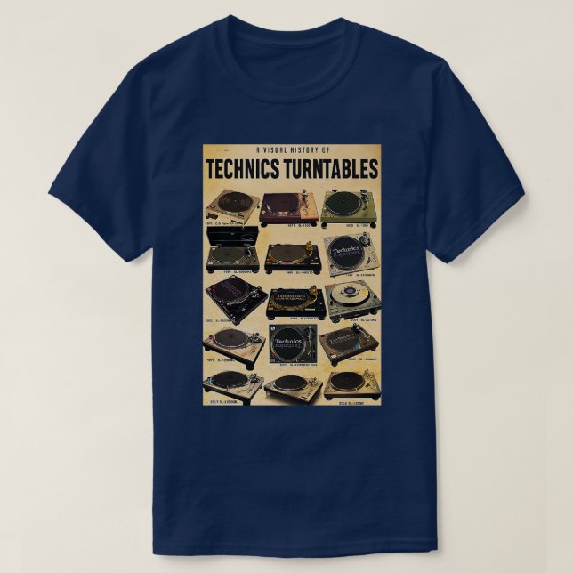 Eine Visuelle Geschichte der technischen Turntable T-Shirt (Design vorne)