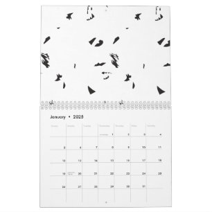 Eine Vogelherde, die am Himmel fliegt. Kalender