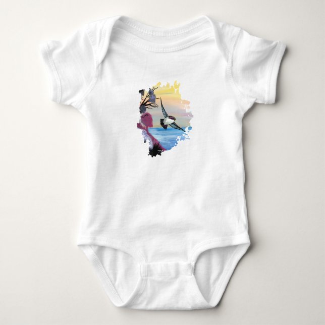 Eine Vogelperspektive Baby Strampler (Vorderseite)