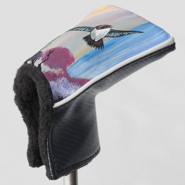 Eine Vogelperspektive Golf Headcover (3/4 Vorderseite)