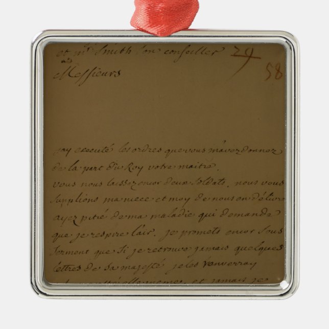 Eine vom Gefängnis freigegeben zu werden Petition, Silbernes Ornament (Vorne)