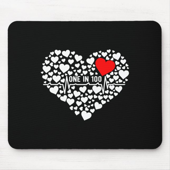 Eine von 100 Kindern Erreger angeborene Herzerkran Mousepad (Vorne)