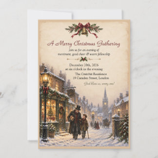 Eine von A Christmas Carol inspirierte Weihnachtse Einladung