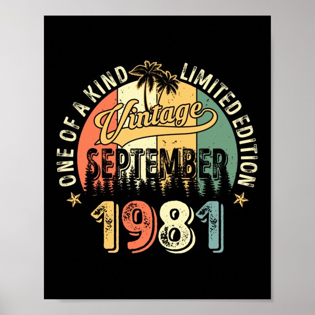 Eine von einer Art Vintag im September 1981 Poster (Vorne)