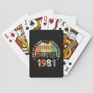 Eine von einer Art Vintag im September 1981 Spielkarten