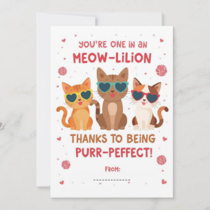 Eine von einer Meow-llion perfekten Lehrkarte Feiertagskarte