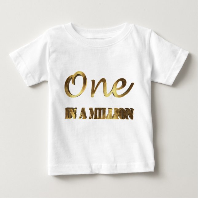 Eine von einer Million eleganten Gold-Brown-Typogr Baby T-shirt (Vorderseite)