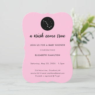 Eine wahr gewordene Wunsch Baby Shower Einladung G